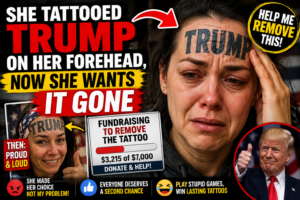 She Tattooed Trump on Her Forehead, Now She Wants It Gone